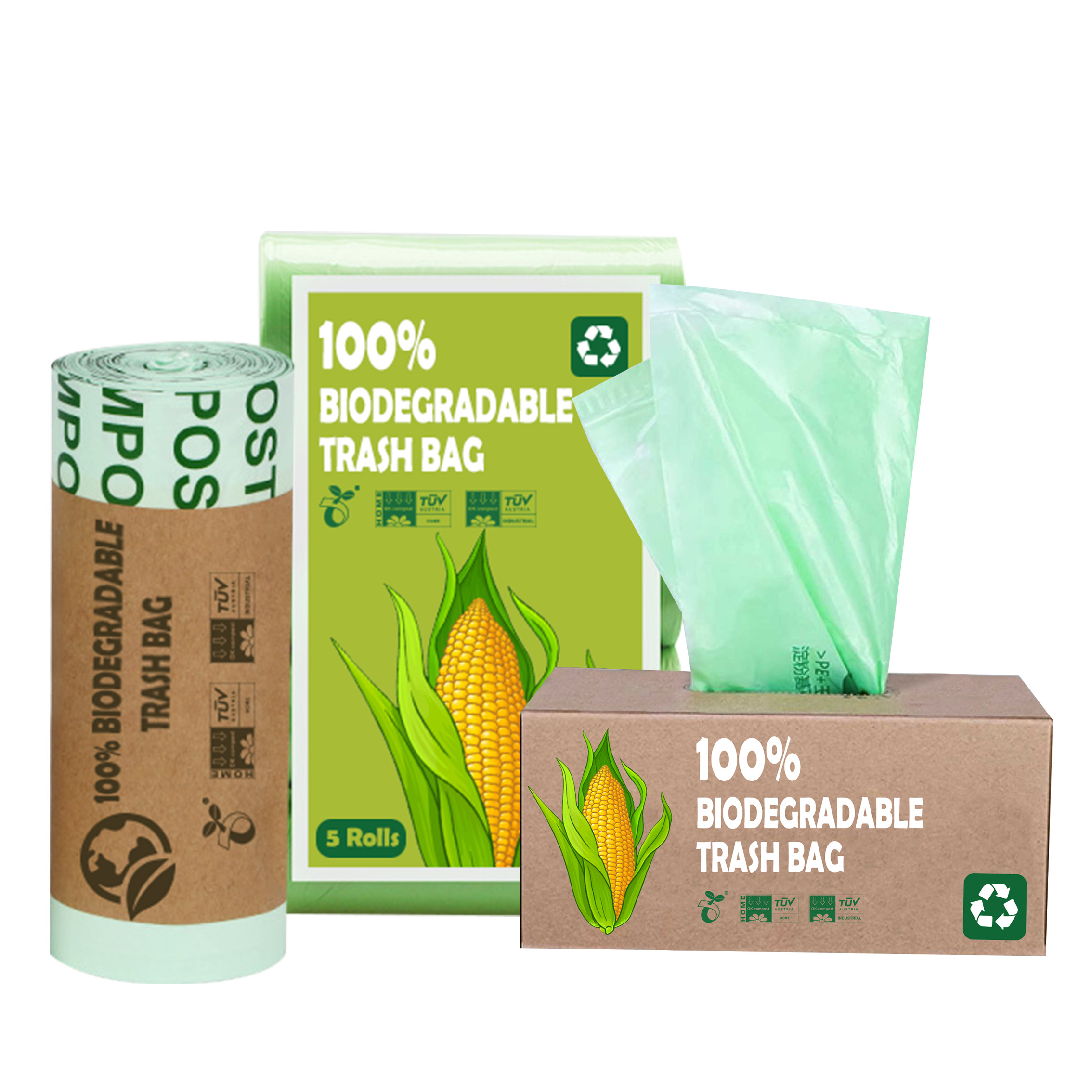 Durable Leak-Proof Biodegradable Garbage Bags | Eco-Friendly Trash Bags ...