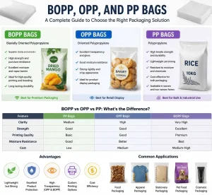 BOPP, PP, and OPP Bags: A Complete Guide for Modern Packaging Solutions 1 BOPP vs OPP vs PP BAG